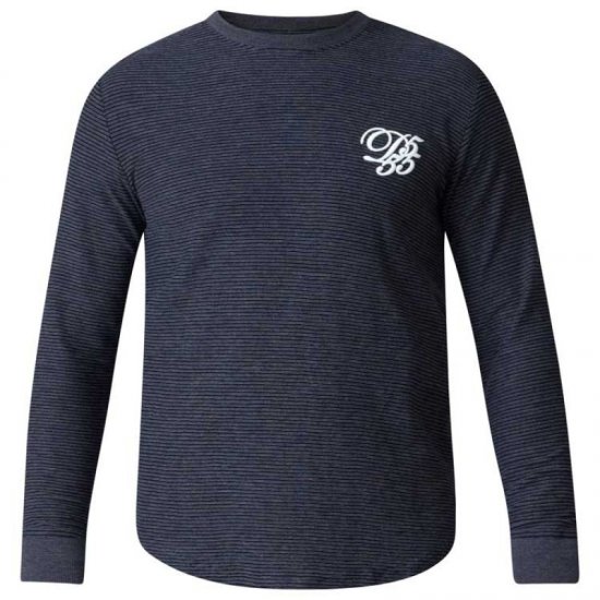 D555 Plato Long Sleeve T-shirt Charcoal - Magliette - Magliette Uomo Taglie Forti
