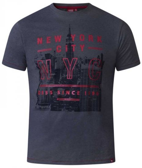 D555 Alex T-shirt Charcoal - Magliette - Magliette Uomo Taglie Forti