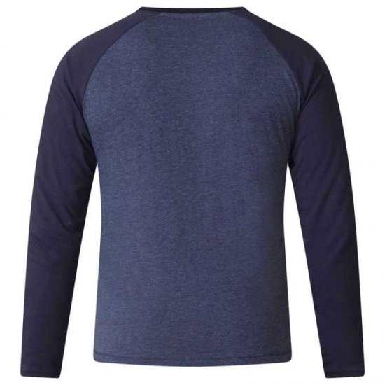 D555 Neill Long Sleeve T-shirt Navy - Magliette - Magliette Uomo Taglie Forti