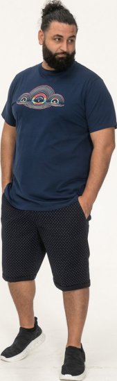 D555 Cheltenham Record With Reflection Printed T-shirt French Navy - Magliette - Magliette Uomo Taglie Forti
