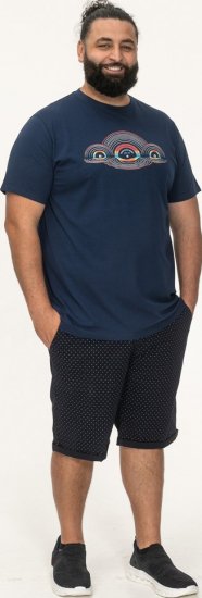 D555 Cheltenham Record With Reflection Printed T-shirt French Navy - Magliette - Magliette Uomo Taglie Forti