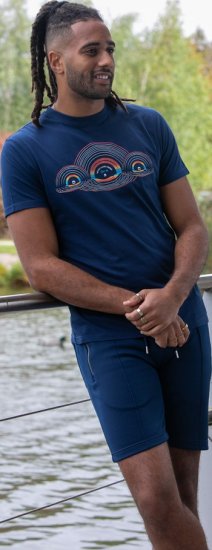 D555 Cheltenham Record With Reflection Printed T-shirt French Navy - Magliette - Magliette Uomo Taglie Forti