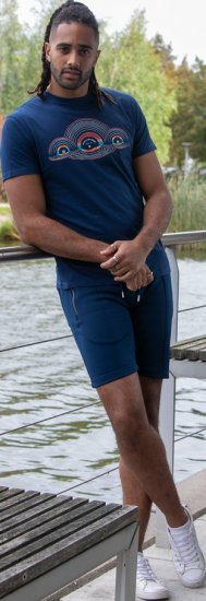 D555 Cheltenham Record With Reflection Printed T-shirt French Navy - Magliette - Magliette Uomo Taglie Forti