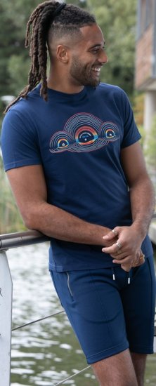 D555 Cheltenham Record With Reflection Printed T-shirt French Navy - Magliette - Magliette Uomo Taglie Forti