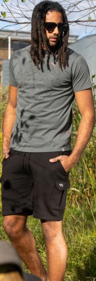 D555 Poole Circle Wave Printed Crew Neck T-shirt Khaki - Magliette - Magliette Uomo Taglie Forti