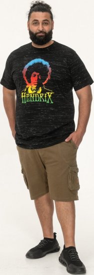 D555 Hendrix Official Jimi Hendrix Printed Crew Neck T-Shirt Black Reno - Magliette di band - 
