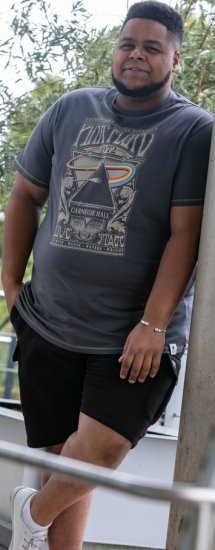 D555 HANLEY Official Pink Floyd Crew Neck T-Shirt Dark Grey TALL SIZES - ABBIGLIAMENTO UOMO MT-6XLT - Taglie Tall Uomo