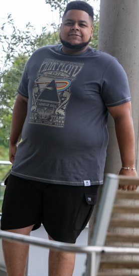 D555 HANLEY Official Pink Floyd Crew Neck T-Shirt Dark Grey TALL SIZES - ABBIGLIAMENTO UOMO MT-6XLT - Taglie Tall Uomo
