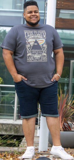 D555 HANLEY Official Pink Floyd Crew Neck T-Shirt Dark Grey TALL SIZES - ABBIGLIAMENTO UOMO MT-6XLT - Taglie Tall Uomo