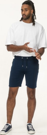 D555 Spalding Elasticated Waist Interlock Shorts Navy - Pantaloni & pantaloncini tuta - Pantaloni Tuta Uomo Taglie Forti