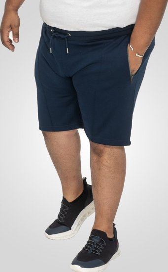D555 Spalding Elasticated Waist Interlock Shorts Navy - Pantaloni & pantaloncini tuta - Pantaloni Tuta Uomo Taglie Forti