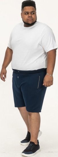 D555 Spalding Elasticated Waist Interlock Shorts Navy - Pantaloni & pantaloncini tuta - Pantaloni Tuta Uomo Taglie Forti