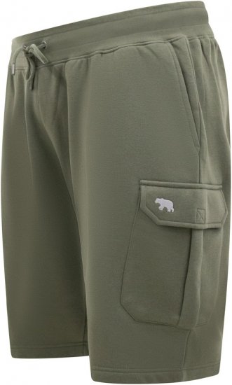 D555 Wigan 1 Elasticated Waist Fleece Cargo Shorts Khaki - Pantaloni & pantaloncini tuta - Pantaloni Tuta Uomo Taglie Forti