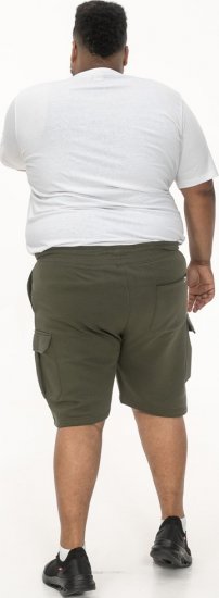 D555 Wigan 1 Elasticated Waist Fleece Cargo Shorts Khaki - Pantaloni & pantaloncini tuta - Pantaloni Tuta Uomo Taglie Forti