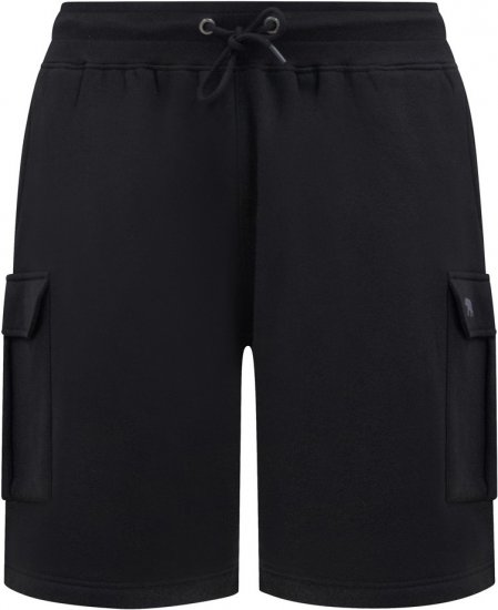 D555 Wigan 2 Elasticated Waist Fleece Cargo Shorts Black - Pantaloni & pantaloncini tuta - Pantaloni Tuta Uomo Taglie Forti