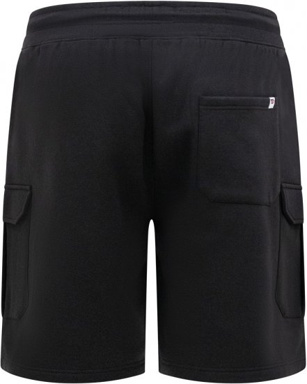 D555 Wigan 2 Elasticated Waist Fleece Cargo Shorts Black - Pantaloni & pantaloncini tuta - Pantaloni Tuta Uomo Taglie Forti