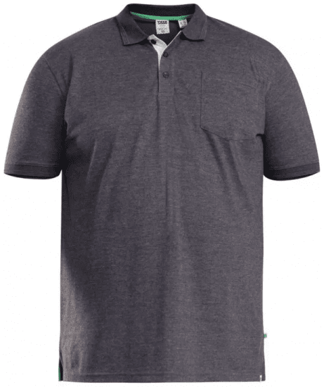 D555 Grant Polo Shirt Charcoal - Polo - Polo Uomo Taglie Forti
