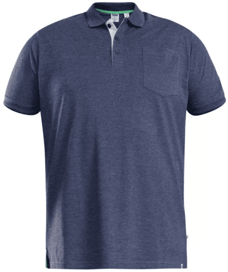 D555 Grant Polo Shirt Denim Blue - Polo - Polo Uomo Taglie Forti