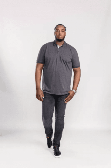 D555 Grant Polo Shirt Charcoal - Polo - Polo Uomo Taglie Forti