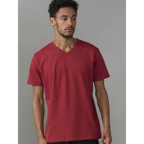D555 Signature V-neck T-shirt Red - Magliette - Magliette Uomo Taglie Forti