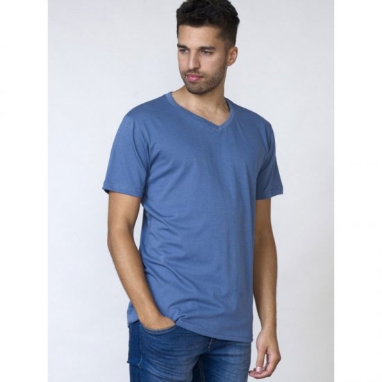 D555 Signature V-neck T-shirt Teal - Magliette - Magliette Uomo Taglie Forti