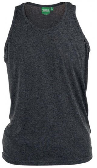 D555 Fabio Tanktop Charcoal - Magliette - Magliette Uomo Taglie Forti