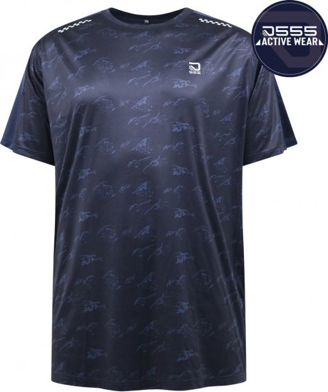 D555 Solihull Dry Wear Light Weight Poly Crew Neck T-Shirt Navy - Abbigliamento sportivo & Outdoor - Abbigliamento Sportivo Uomo Taglie Forti
