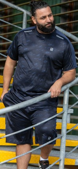 D555 Solihull Dry Wear Light Weight Poly Crew Neck T-Shirt Navy - Abbigliamento sportivo & Outdoor - Abbigliamento Sportivo Uomo Taglie Forti