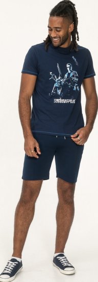 D555 Cameron Official Terminator Printed Crew Neck T-Shirt Dark Navy - Magliette - Magliette Uomo Taglie Forti
