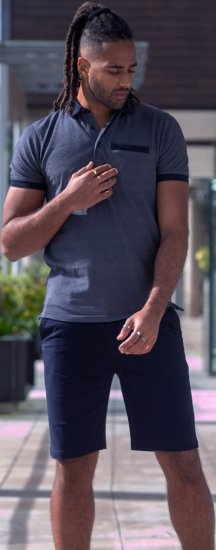 D555 Newcastle Polo Shirt Grey - Polo - Polo Uomo Taglie Forti