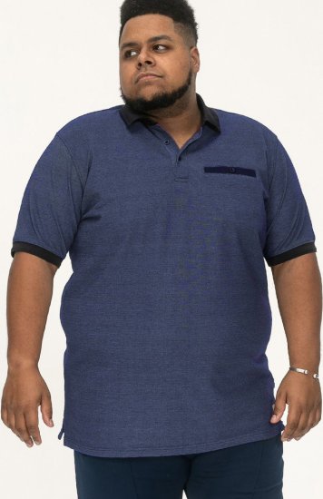 D555 Newcastle Polo Shirt Grey - Polo - Polo Uomo Taglie Forti