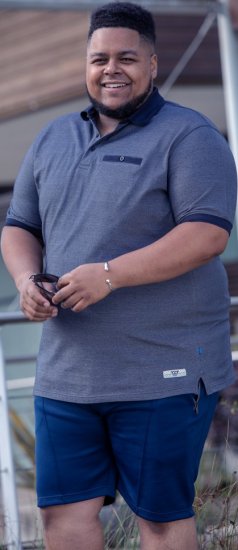 D555 Newcastle Polo Shirt Grey - Polo - Polo Uomo Taglie Forti