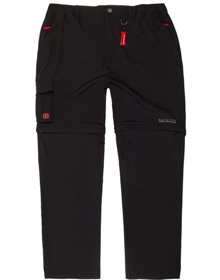 Adamo Tobias Outdoor Zipp-off Pants Black - Abbigliamento sportivo & Outdoor - Abbigliamento Sportivo Uomo Taglie Forti