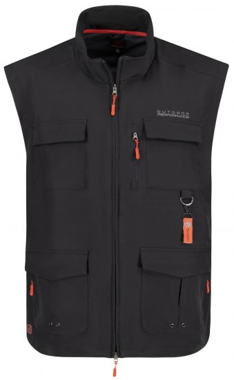 Adamo Tommy Outdoor Vest Black - Abbigliamento sportivo & Outdoor - Abbigliamento Sportivo Uomo Taglie Forti