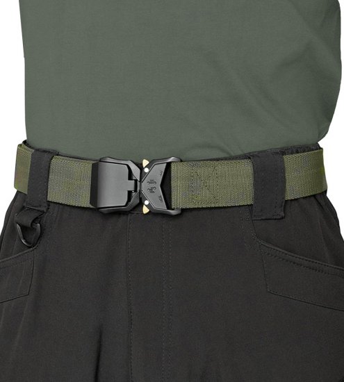 D555 Dale Tactical Stretch Webbing Belt with Heavy Duty Quick Release Buckle Khaki - Cinture - Cintura Uomo Taglie Forti