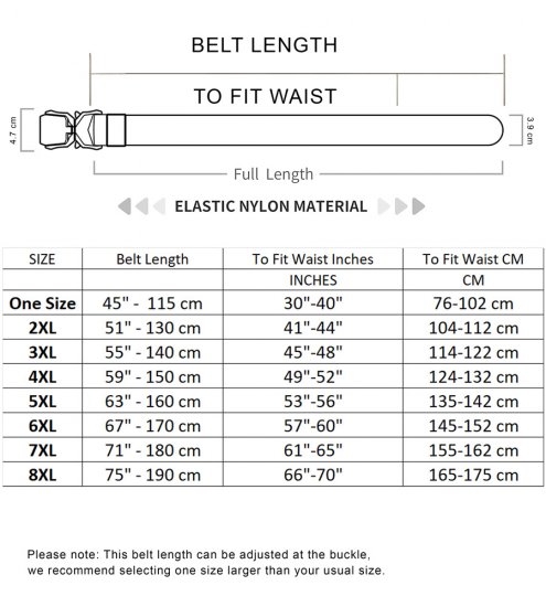 D555 Dale Tactical Stretch Webbing Belt with Heavy Duty Quick Release Buckle Khaki - Cinture - Cintura Uomo Taglie Forti