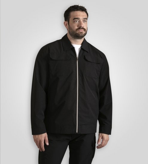 D555 Wimbledon Couture Stretch Jacket with Zipper Black - Giubbotti - Giubbotti Uomo Taglie Forti