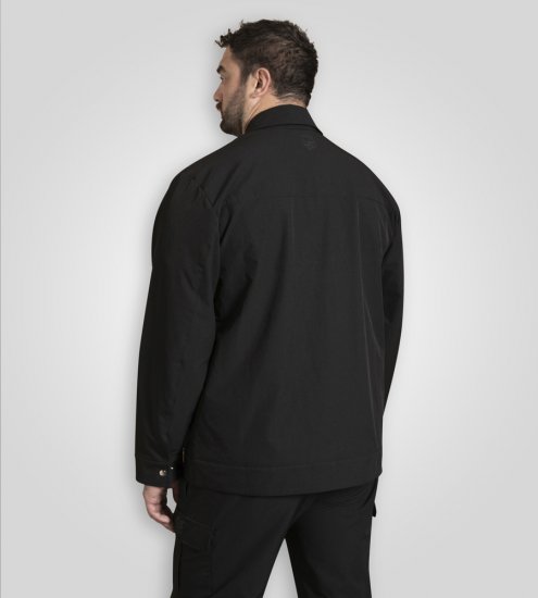 D555 Wimbledon Couture Stretch Jacket with Zipper Black - Giubbotti - Giubbotti Uomo Taglie Forti