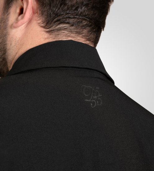 D555 Wimbledon Couture Stretch Jacket with Zipper Black - Giubbotti - Giubbotti Uomo Taglie Forti