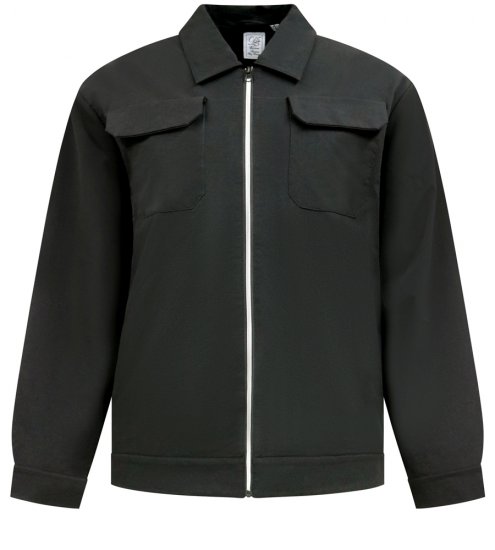 D555 Wimbledon Couture Stretch Jacket with Zipper Black - Giubbotti - Giubbotti Uomo Taglie Forti