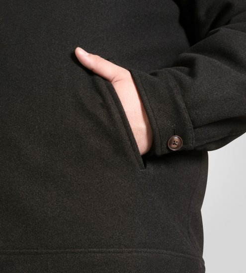 D555 Epsom Harrington Jacket with Zip Through Collared Melton Black - Giubbotti - Giubbotti Uomo Taglie Forti