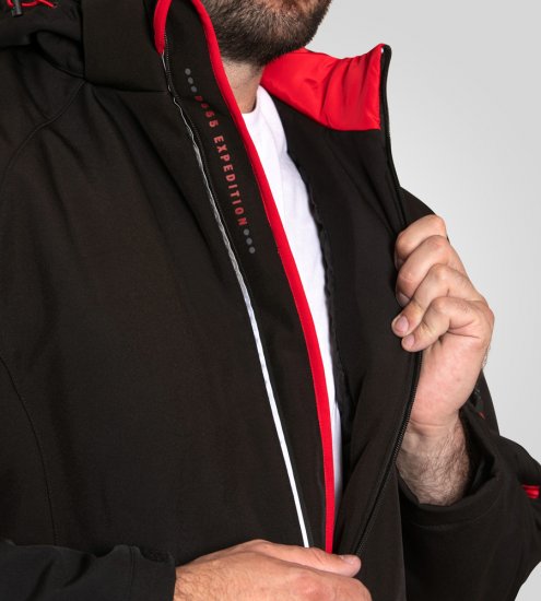D555 Fretwell Padded Softshell Jacket with Detachable Hood Black - Giubbotti - Giubbotti Uomo Taglie Forti