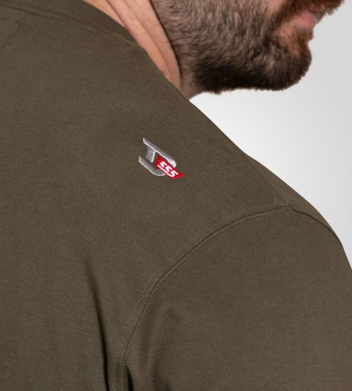 D555 Stockton Gorilla Playing Drums Crew Neck T-Shirt Khaki - Magliette - Magliette Uomo Taglie Forti