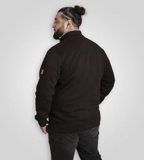 D555 Russel Fleece Sweatshirt with Chest Embroidery Black - Felpe & felpe con cappuccio - Felpe & Felpe con Cappuccio Uomo Taglie Forti