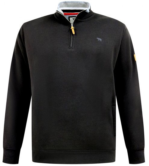 D555 Russel Fleece Sweatshirt with Chest Embroidery Black - Felpe & felpe con cappuccio - Felpe & Felpe con Cappuccio Uomo Taglie Forti