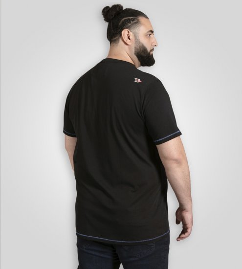 D555 Dewsbury Skeleton on Bike Crew Neck T-Shirt Black - Magliette - Magliette Uomo Taglie Forti