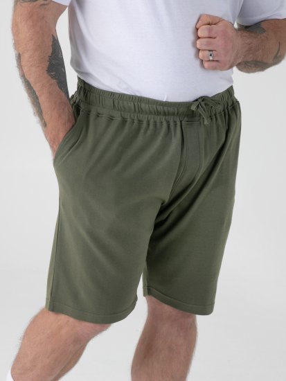D555 Mitchell 1 Shorts Elasticizzati Con Vita Elasticizzata Khaki - Pantaloni & pantaloncini tuta - Pantaloni Tuta Uomo Taglie Forti