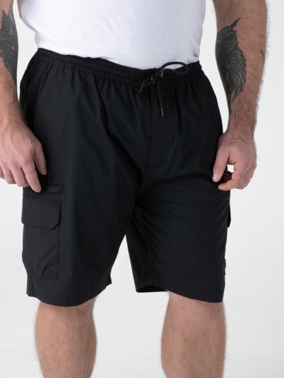 D555 Thomas Shorts Elasticizzati Con Vita Completamente Elasticizzata Neri - Shorts - Pantaloncini Uomo Taglie Forti