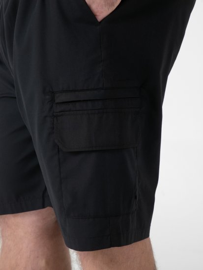 D555 Thomas Shorts Elasticizzati Con Vita Completamente Elasticizzata Neri - Shorts - Pantaloncini Uomo Taglie Forti