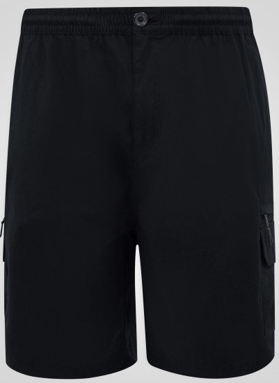 D555 Thomas Shorts Elasticizzati Con Vita Completamente Elasticizzata Neri - Shorts - Pantaloncini Uomo Taglie Forti